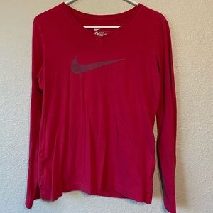 Pink longsleeve Nike shirt